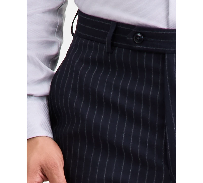 Michael Kors Men's Classic-Fit Wool-Blend Pinstripe Suit Separate Pants