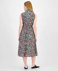 Tommy Hilfiger Women's Floral Lace-Trim Shirtdress