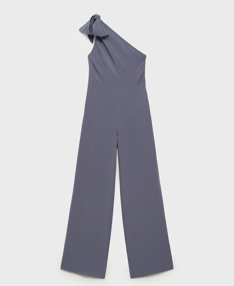 Mango Women's Asymmetrical Satin Jumpsuit