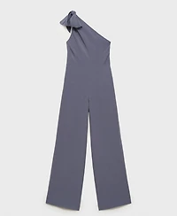 Mango Women's Asymmetrical Satin Jumpsuit