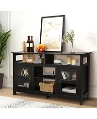 58 Inch Tv Stand Entertainment Console Center with 2 Cabinets