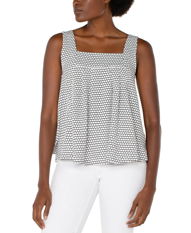 Liverpool Los Angeles Women's Sleeveless Square-Neck Knit Top