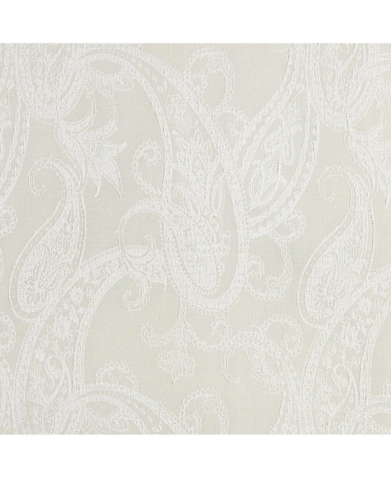 Pedra Paisley Embroidery 100% Blackout Back Tab Curtain Panel