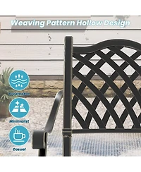 Mondawe Outdoor Cast Aluminum Dining Armchair