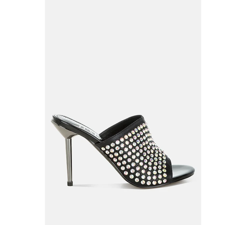 Farasha Ab Rhinestone Slip-On Stiletto Heels