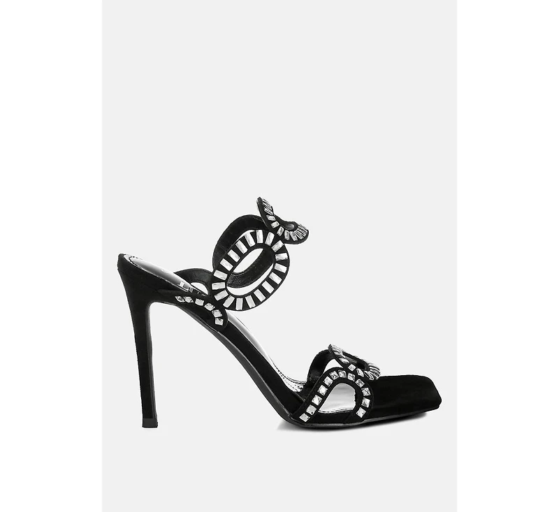 Romashka Cut Out Detail Stiletto Heel Sandals
