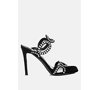 Romashka Cut Out Detail Stiletto Heel Sandals