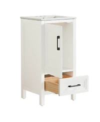 Casainc Fully Assembled 18" Freestanding Single Bathroom Vanity with Top