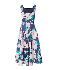 Quiz Women's Floral Scuba Foam Square Neck Maxi Skater