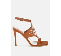 Warda Jeweled Shiny Stiletto Heels