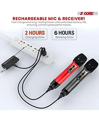 5 Core Wireless Microphone Pair Uhf Professional Handheld Microfonos Inalambricos Cordless Mic System