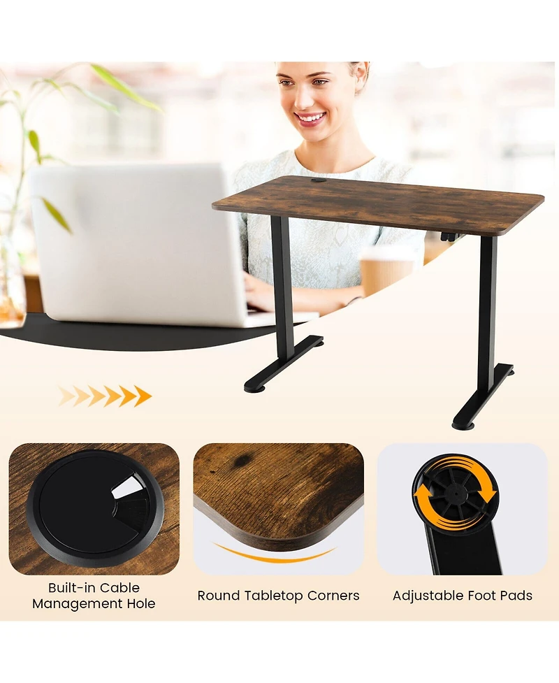 Electric Standing Desk Adjustable Stand up Computer Anti-collision