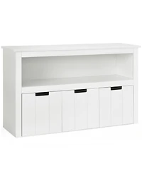 Kid Toy Storage Cabinet 3 Drawer Chest with Wheels Large Storage Cube Shelf