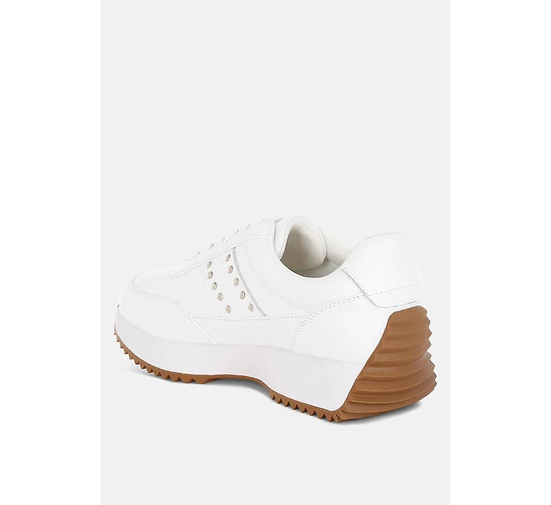 Athion Studded Real Leather Sneakers Women
