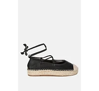 Alaya Woven Toe Lace-Up Espadrilles