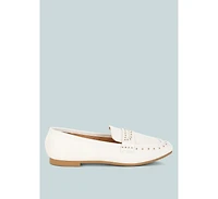 Dorlina Studded Faux Leather Loafers