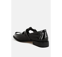 Swenson Patent Pleather Mary Jane Loafers Women