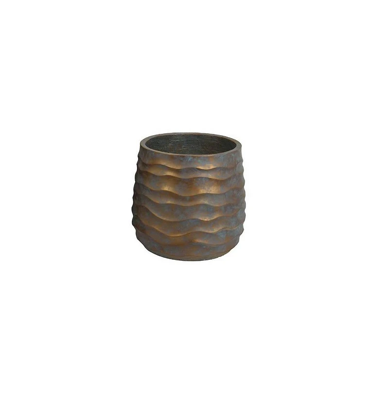 Set of 2 Wavy Design Planters for Stylish Indoor & Outdoor Decor