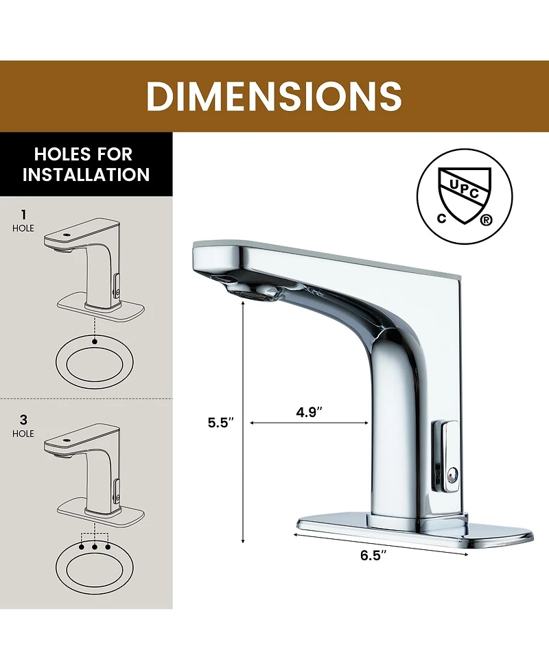 Mondawe Touchless Bathroom Faucet