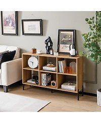 Open-Back Bookshelf with Drawer for Study