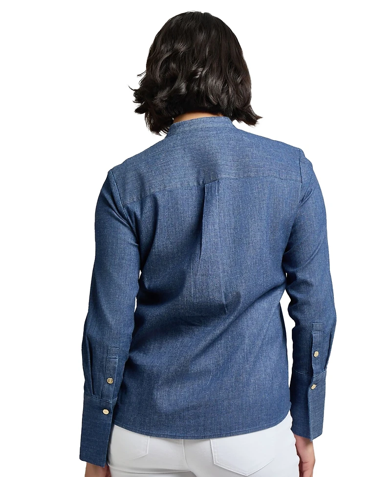 Jones New York Women's Stretch Denim Blouse