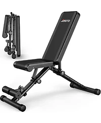 Joroto MD35 Adjustable Weight Bench 8x4x3x2 Positions- 700 Pounds Load Foldable Strength Training Benches for Full Body Workout Bench Press (With Fast