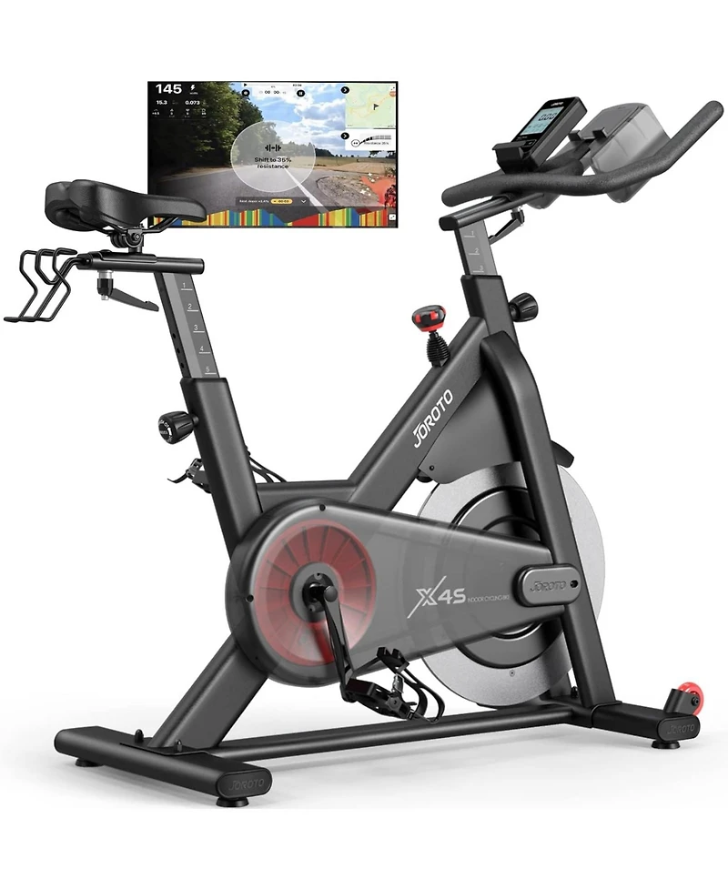 Joroto X2|X2PRO Exercise Bike, X4S Bluetooth Stationary Indoor Cycling Bike with Readable 100 Levels Magnetic Resistance, Plus 12.6 inch Tablet Bracke