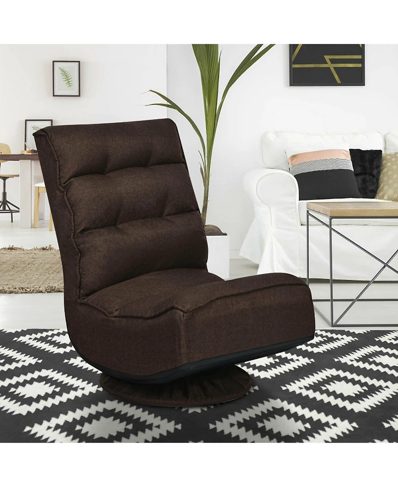 5-Position Folding Floor Gaming Chair