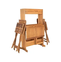 Barley Flower Shelf Outdoor Bistro Set
