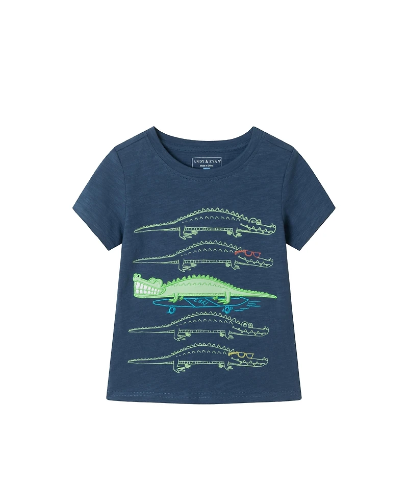 Andy & Evan Toddler Boys Toddler/Child Short Sleeve Tee Knit Cargo Set