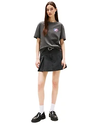 Tommy Jeans Women's Cotton Relaxed-Fit Neon Graphic T-Shirt