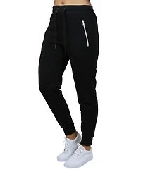 Galaxy By Harvic Women's Loose Fit Fleece Lined Jogger Sweatpants with Zipper Pockets