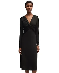 Boss by Hugo Women's Stretch Crepe Twist-Front Dress