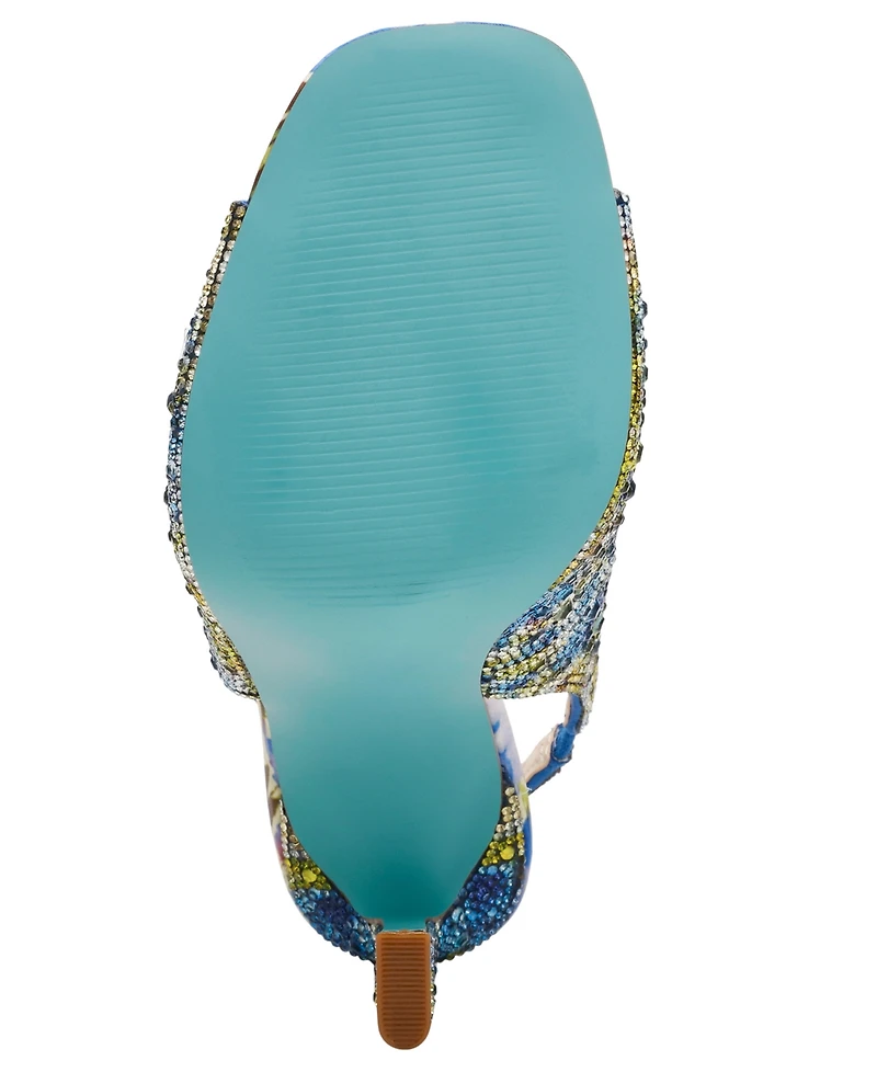 Betsey Johnson Women's Mina Rhinestone Peep Toe Evening Sandals