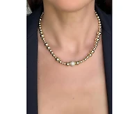 Rivka Friedman 18K Gold Clad Beaded Necklace with Cz Beaded details