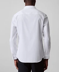 Calvin Klein Men's Slim Fit Supima Stretch Long Sleeve Button-Front Shirt