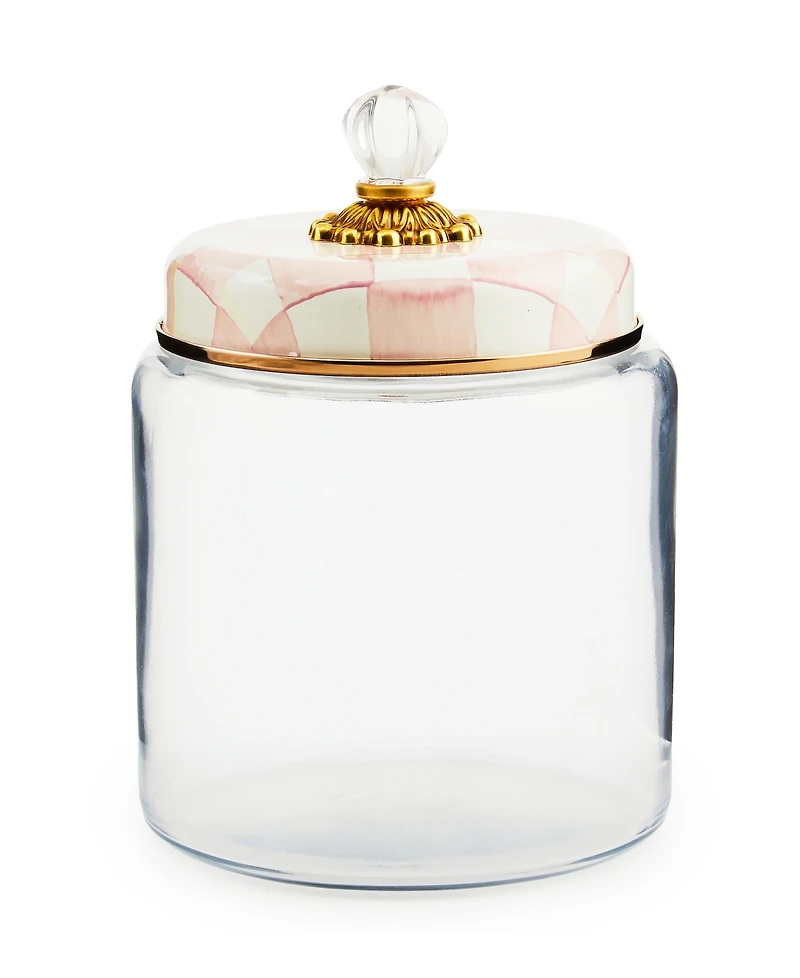 Mackenzie-Childs Rosy Check Kitchen Canister, Large