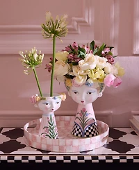 Mackenzie-Childs Rosy Meadow Short Lady Vase