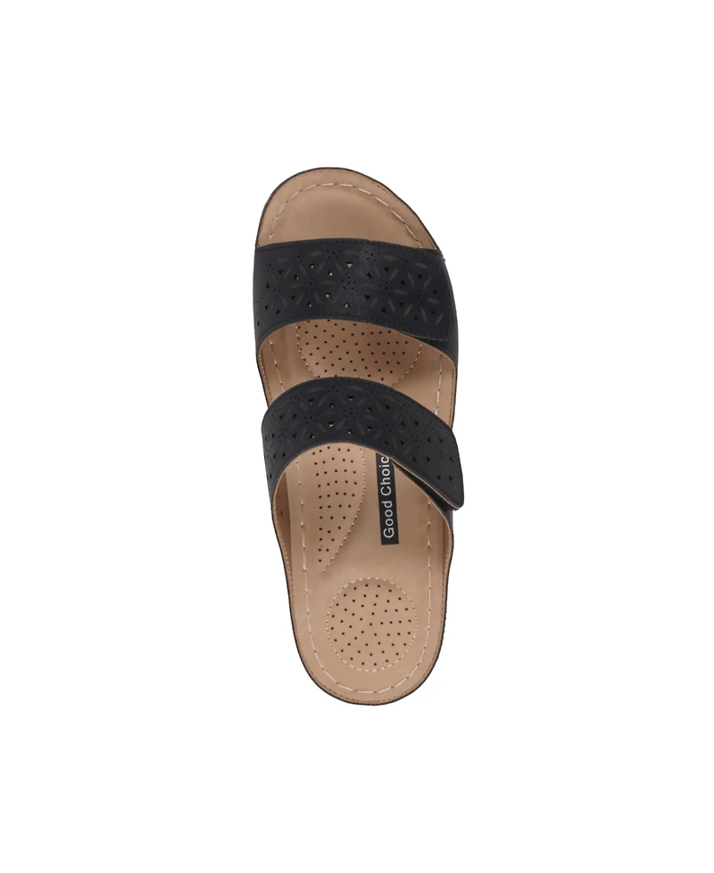 Gc Shoes Women's Verna Adjustable Double Strap Footbed Sandals
