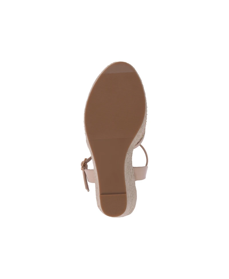 Gc Shoes Women's Mila Embellished Espadrille Wedge Sandals