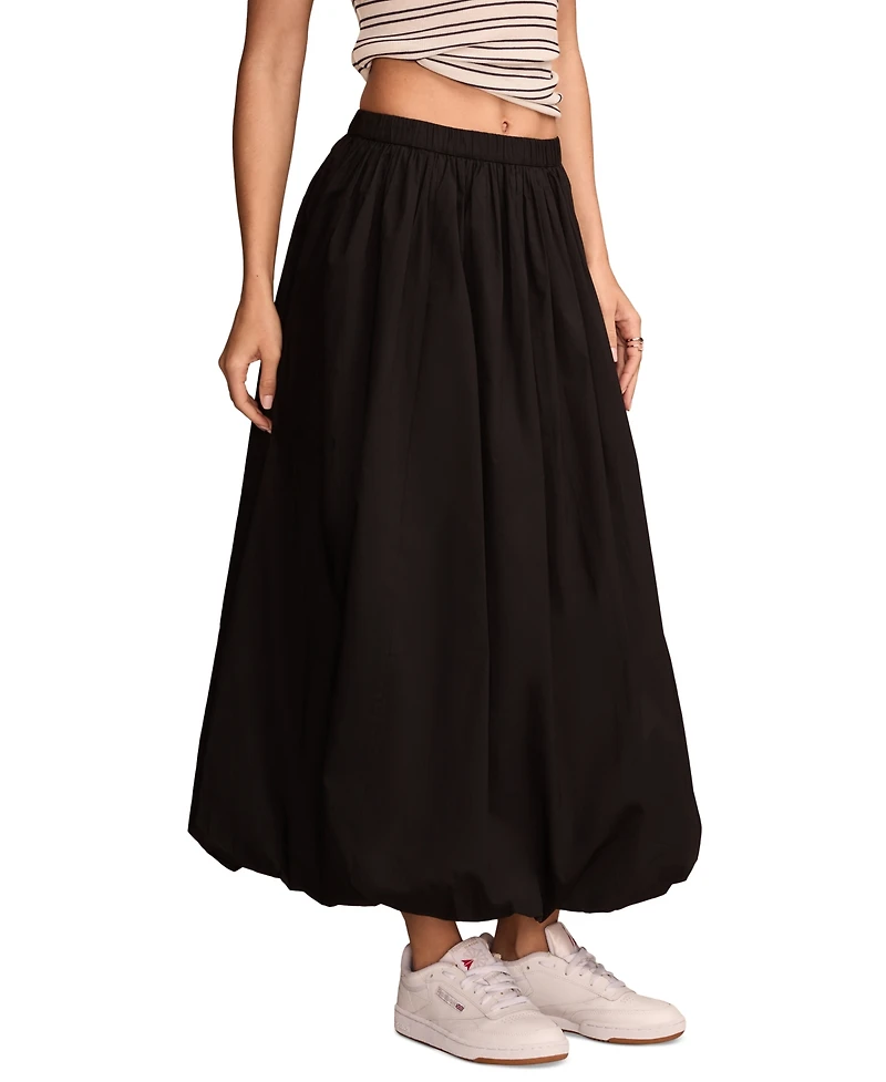 Lucky Brand Women's Cotton Bubble-Hem Maxi Skirt