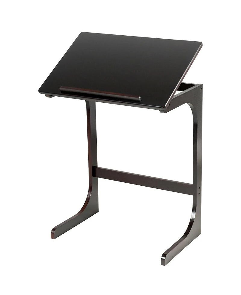 Adjustable C-Shape Couch End Table wth Tilting Top