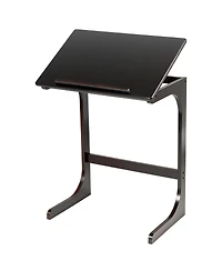 Adjustable C-Shape Couch End Table wth Tilting Top