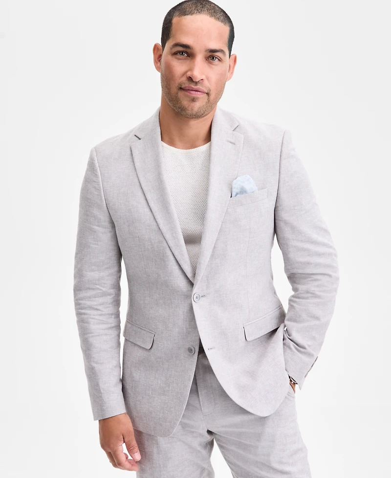 Bar Iii Men's Slim-Fit Linen Suit Jacket, Exclusively at Macy's