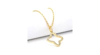 Open Cz Flower Necklace