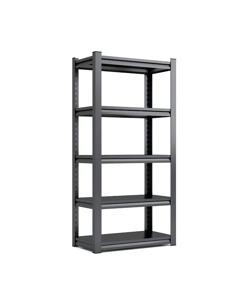 63"H 5 Tier Metal Shelves for Storage Garage Shelving 2000LBS Heavy Duty Storage Shelves Adjustable Garage Shelf Industrial Shelving Unit Storage Util