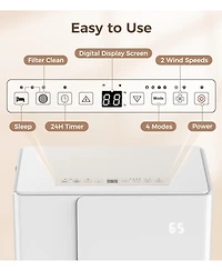 Cowsar 2500sq.ft Multifunctional Dehumidifier, 22-Pint, Drain Hose, Smart Humidity Ctrl