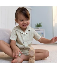 Gerber Toddler Girls 2-Piece Button Up Pajama Shorts Set