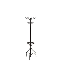 Sturdy Metal Coat and Hat Rack with Integrated Umbrella Storage