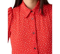 Levi's Women's Cynthia Puff-Sleeve Tiered Midi Dress
